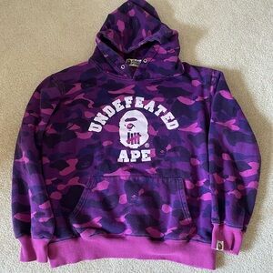 Purple Camouflage bape hoodie